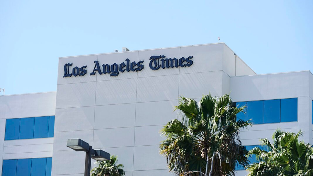 The Los Angeles Times Building in El Segundo, California on March 22, 2021.