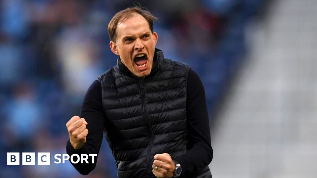 Thomas Tuchel pumps his fist in celebration